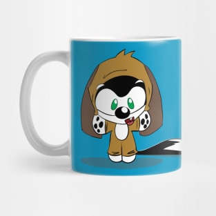 Dot the Cat in a Dog Costume Mug